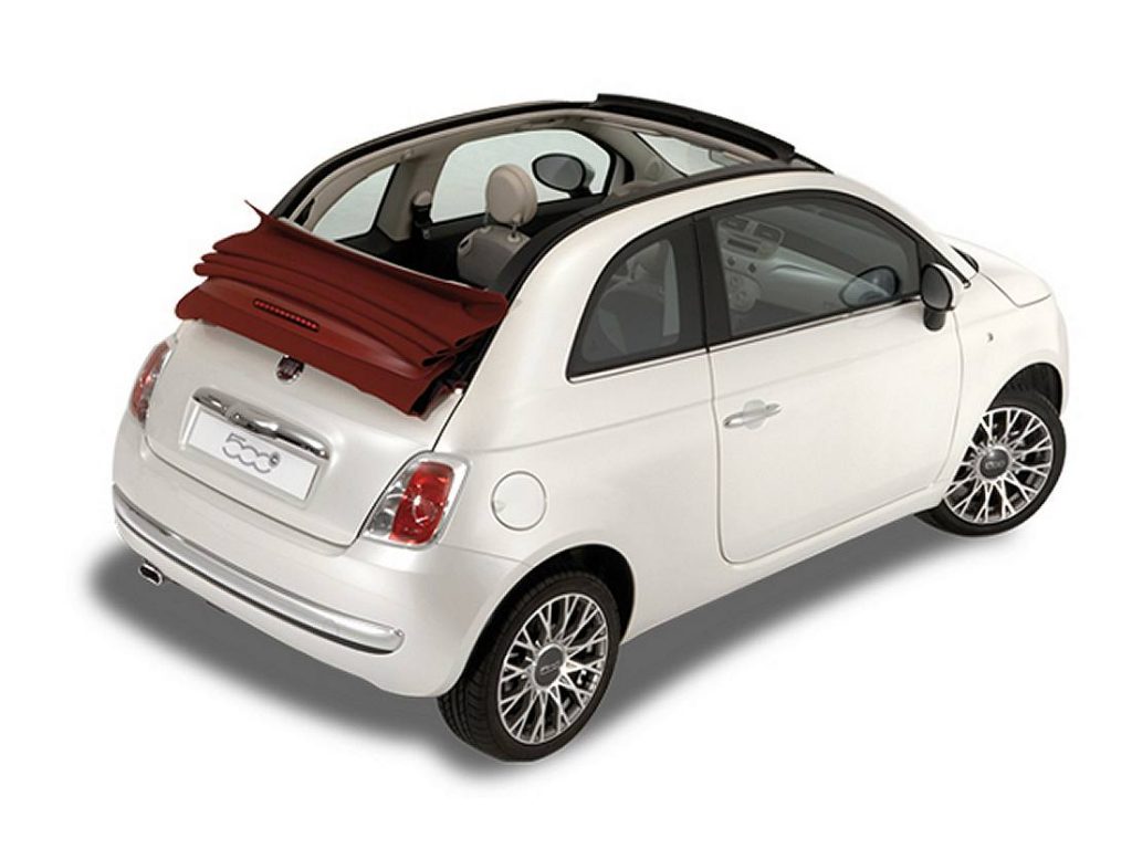 Fiat 500 cabrio at Tony's Bikes and Cars in Naxos